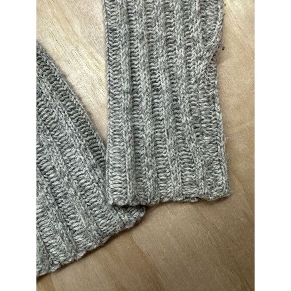 Brown Allan 1883 Womens Cream Turtleneck Merino Wool Sweater Beige Chunky Medium - Picture 4 of 9